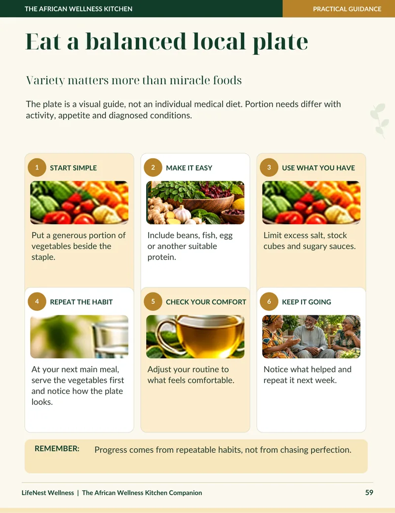 Sample healthy ageing habits page