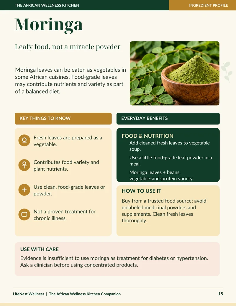 Sample ingredient profile page from the ebook